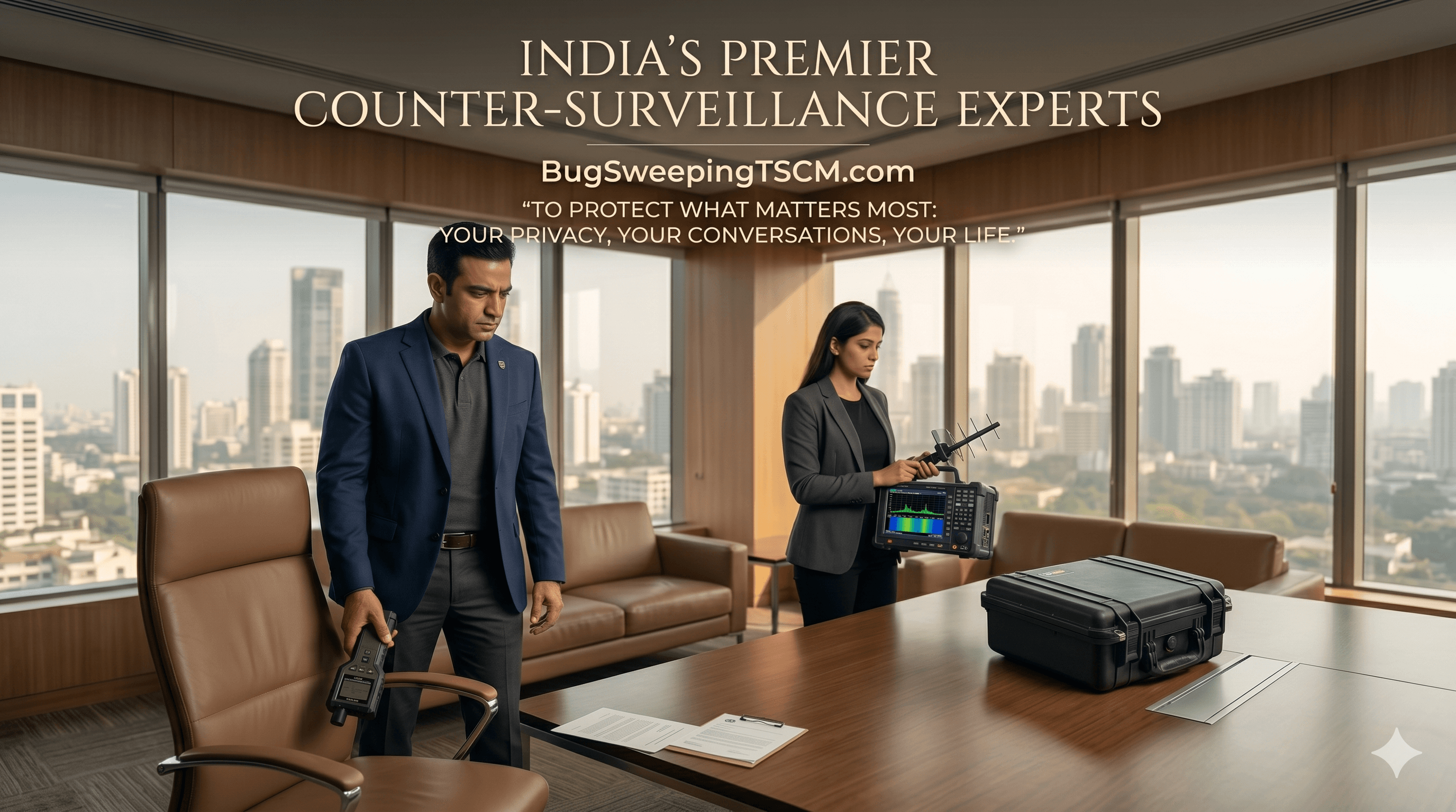 BugSweepingTSCM expert with equipment