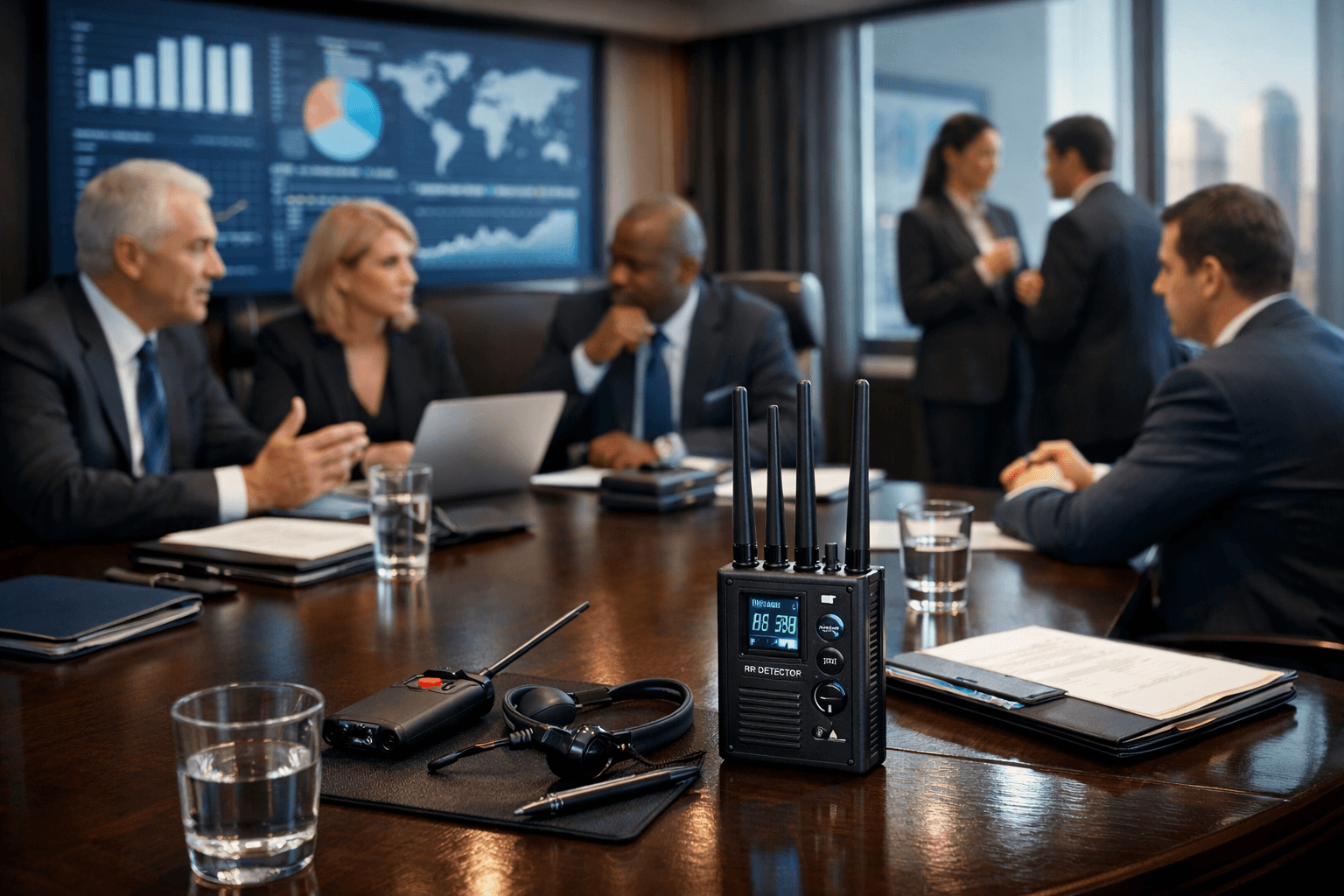 Business boardroom bug sweep