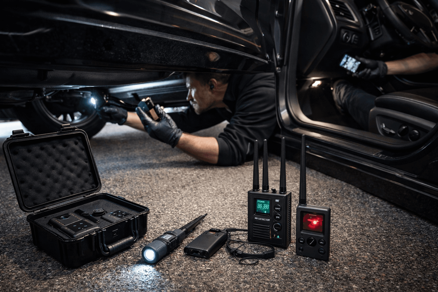 Vehicle GPS sweep and phone tap detection