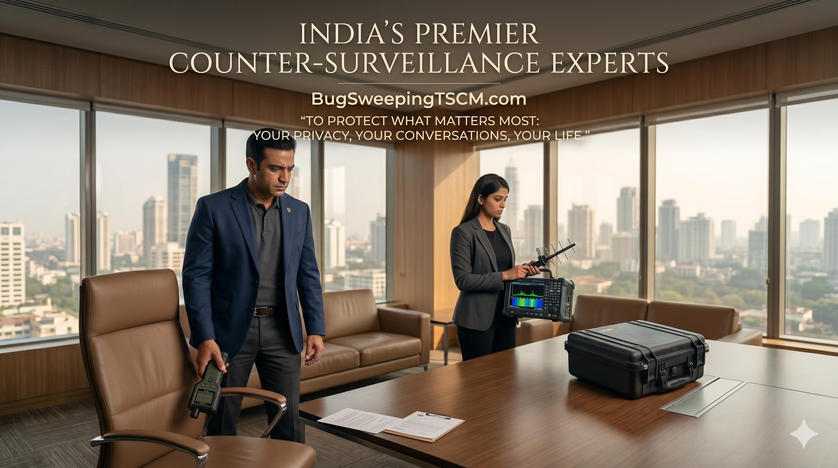 BugSweepingTSCM expert with equipment